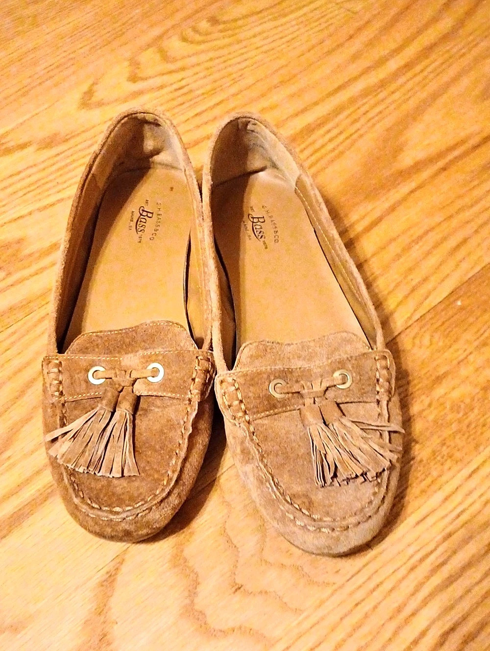 Bass Suede Tassel Moccasin Loafers in Brown